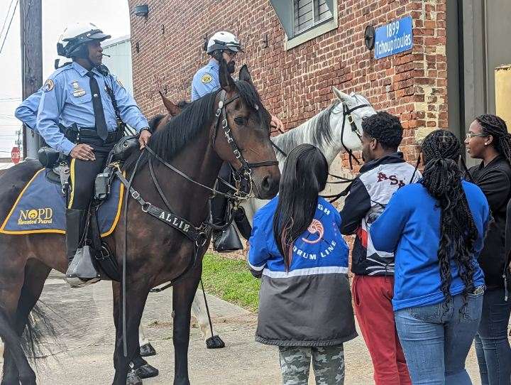 Mounted Unit meeting the community