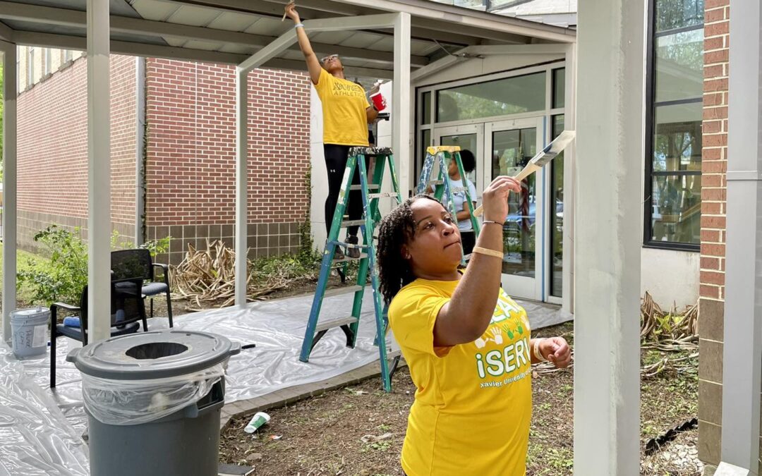 Blue Crew Volunteers Make Improvements to NOPD District Stations