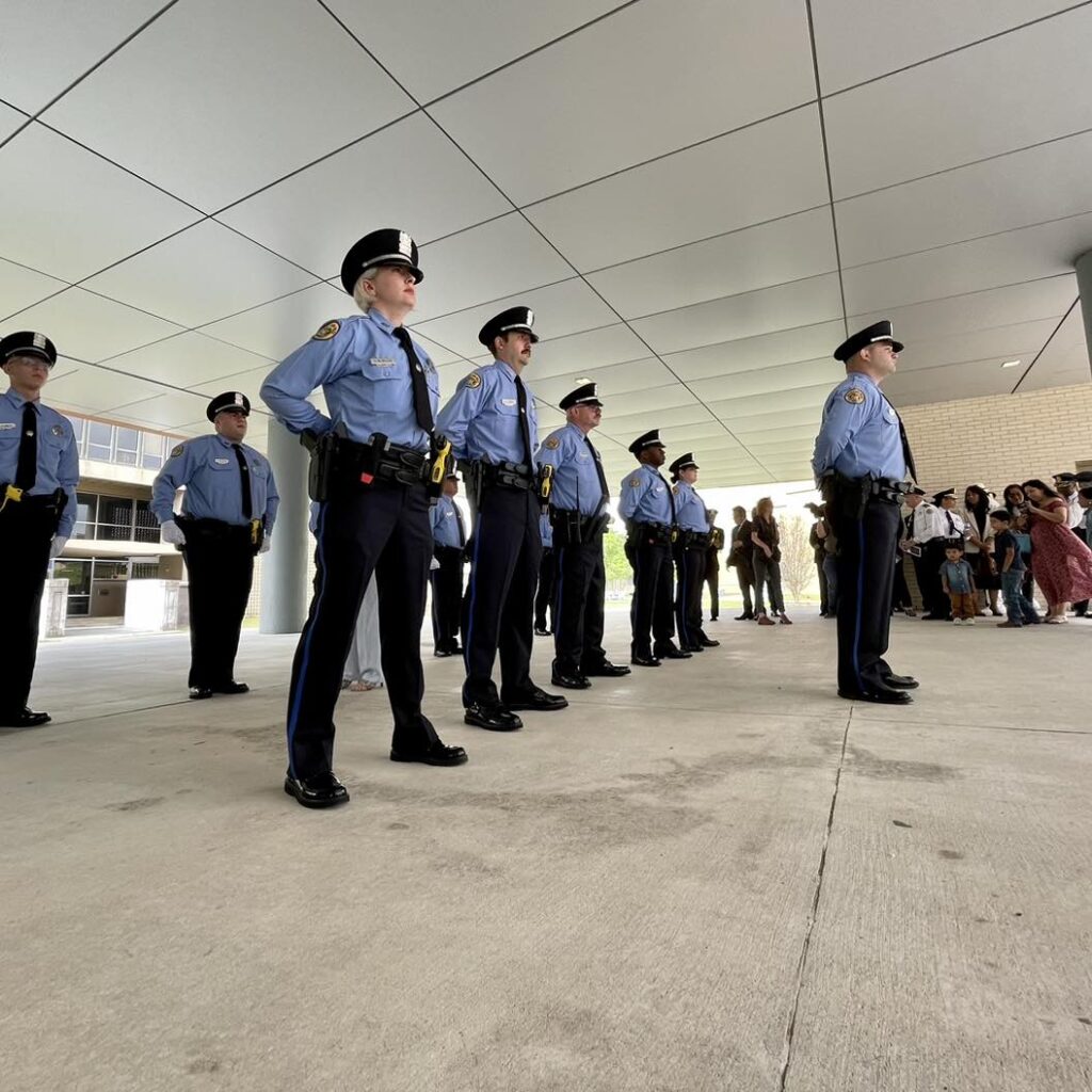 NOPD Recruit Class in formation at graduation on March 31, 2023.