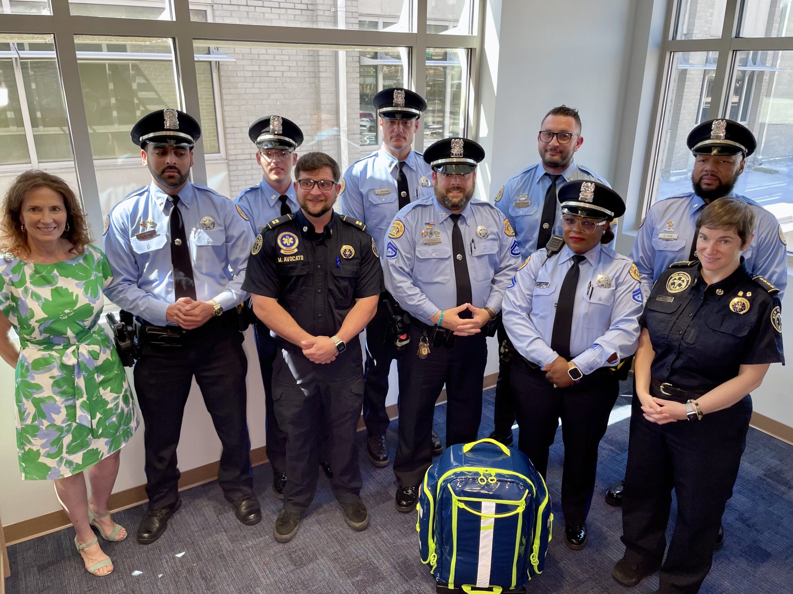 NOPJF with NOPD EMR Officers at their graduation at EMS Headquarters