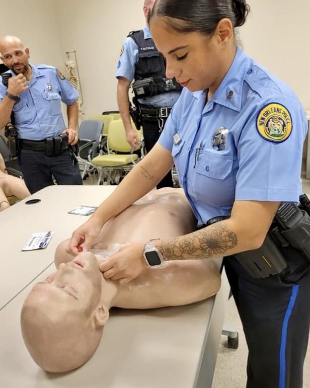 NOPJF with NOPD EMR Officers training at EMS Headquarters