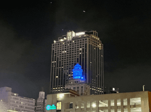 Hibernia Building in Blue