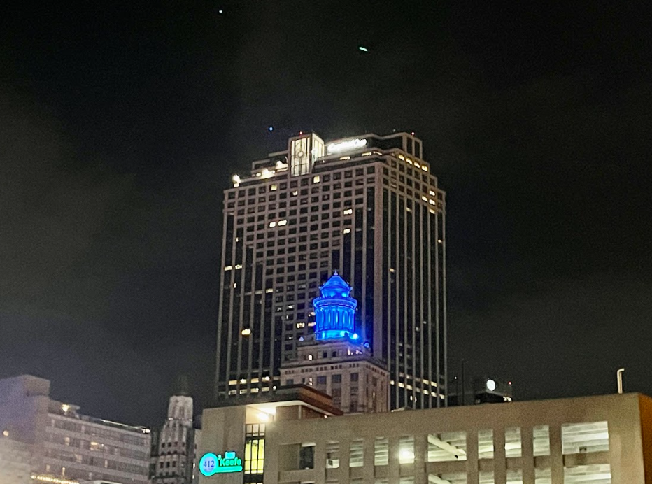 Hibernia Building in Blue